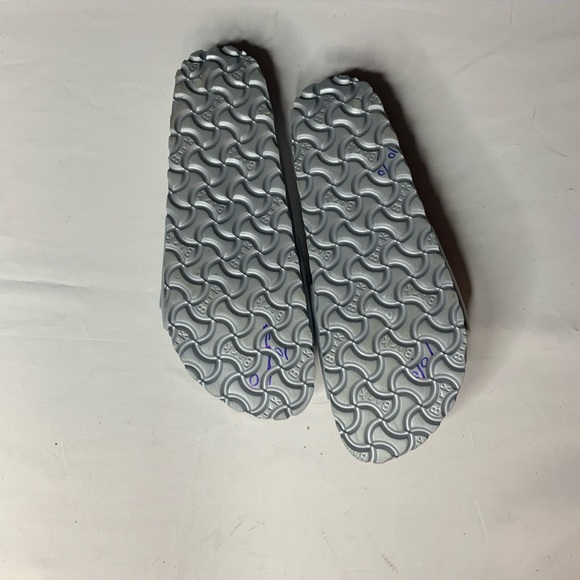 NWOT BIRKENSTOCK SILVER WASHABLE VEGAN SLIDES S 38 - Picture 2 of 3